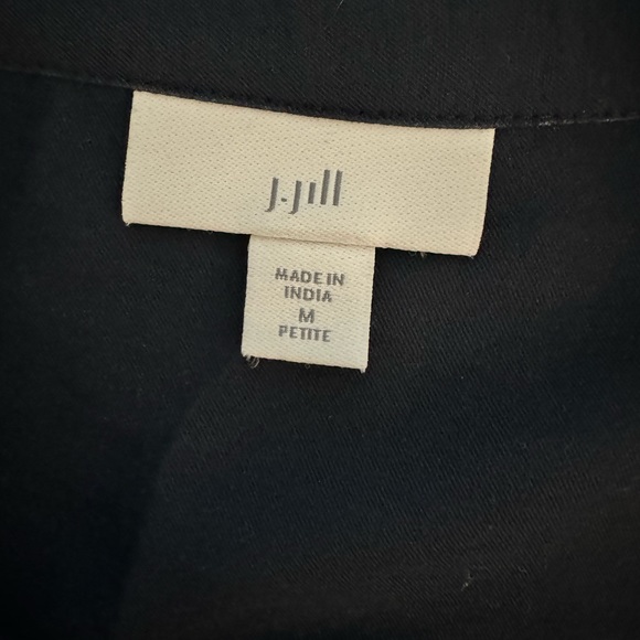 J Jill Button Front Three Tiered Dress Size MP Navy - Picture 5 of 8